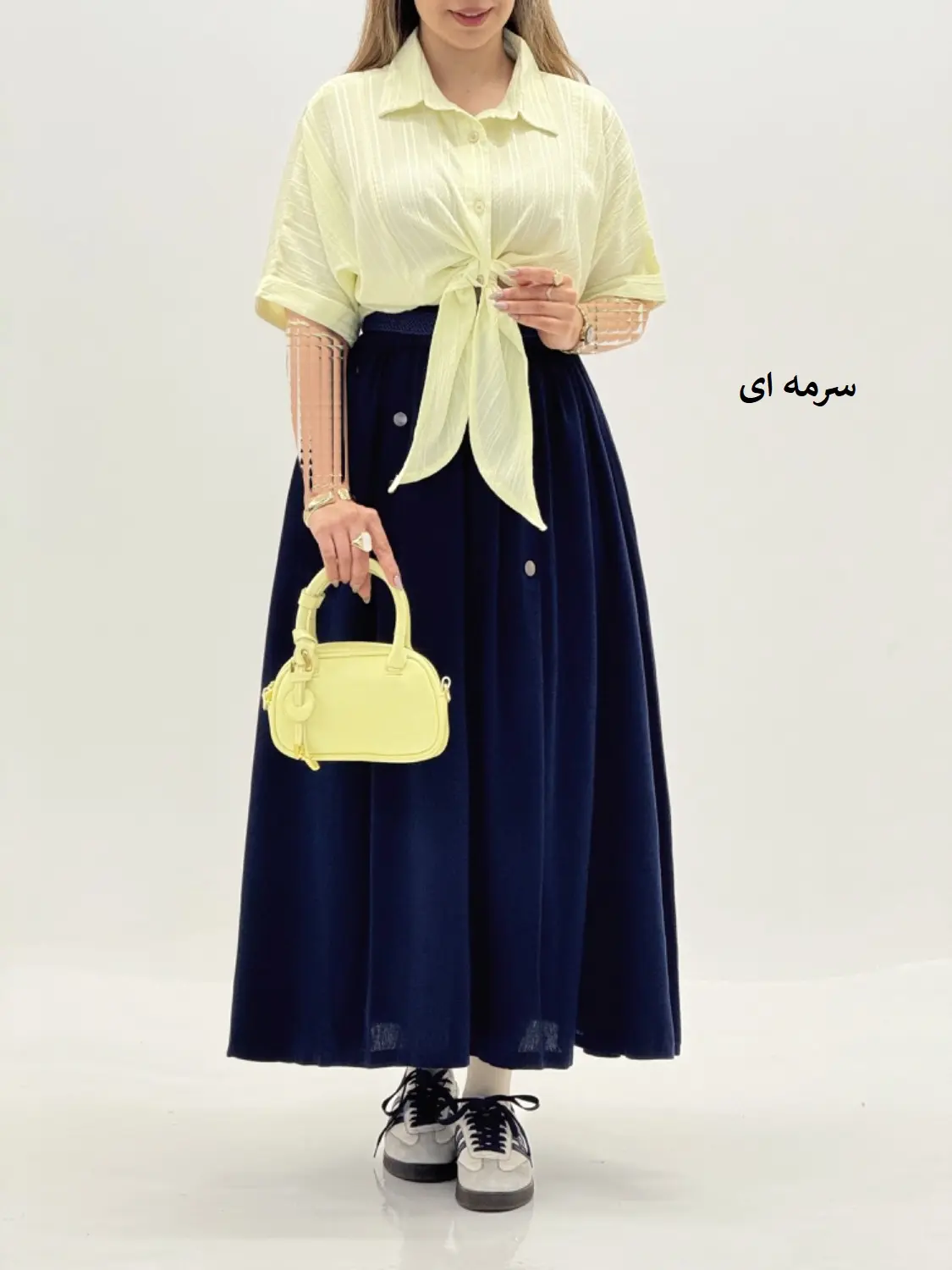 4272-دامن لینن کتون